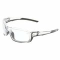 Mcr Safety Glasses, Swagger SR4 Clear Frame, Clear Lenses, 12PK SR410